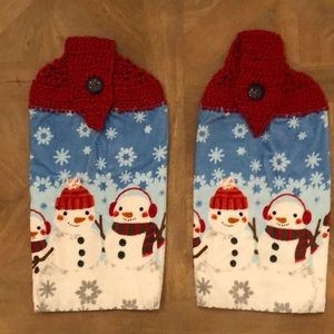 Set of Snowman Christmas Towels